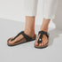 Birkenstock W Gizeh Braided Leather Oiled BLACK - REGULAR