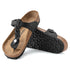 Birkenstock W Gizeh Braided Leather Oiled BLACK - REGULAR