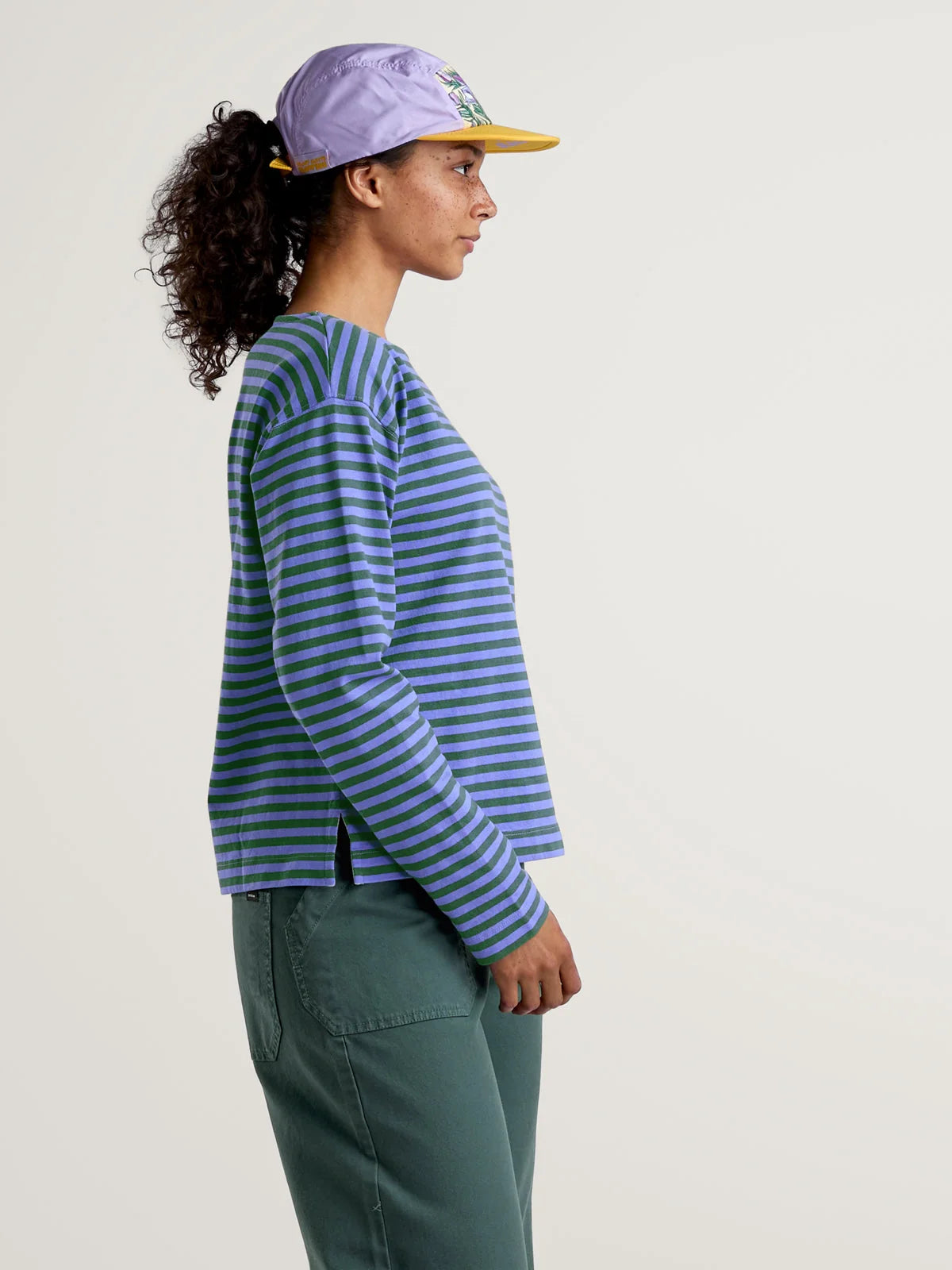 Patagonia W LS Mariner Top EVEN STRIPE DIVER BLUE