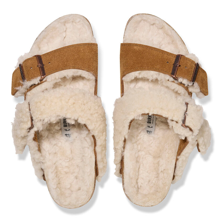 Birkenstock Arizona store Shearling Sandals in Mink