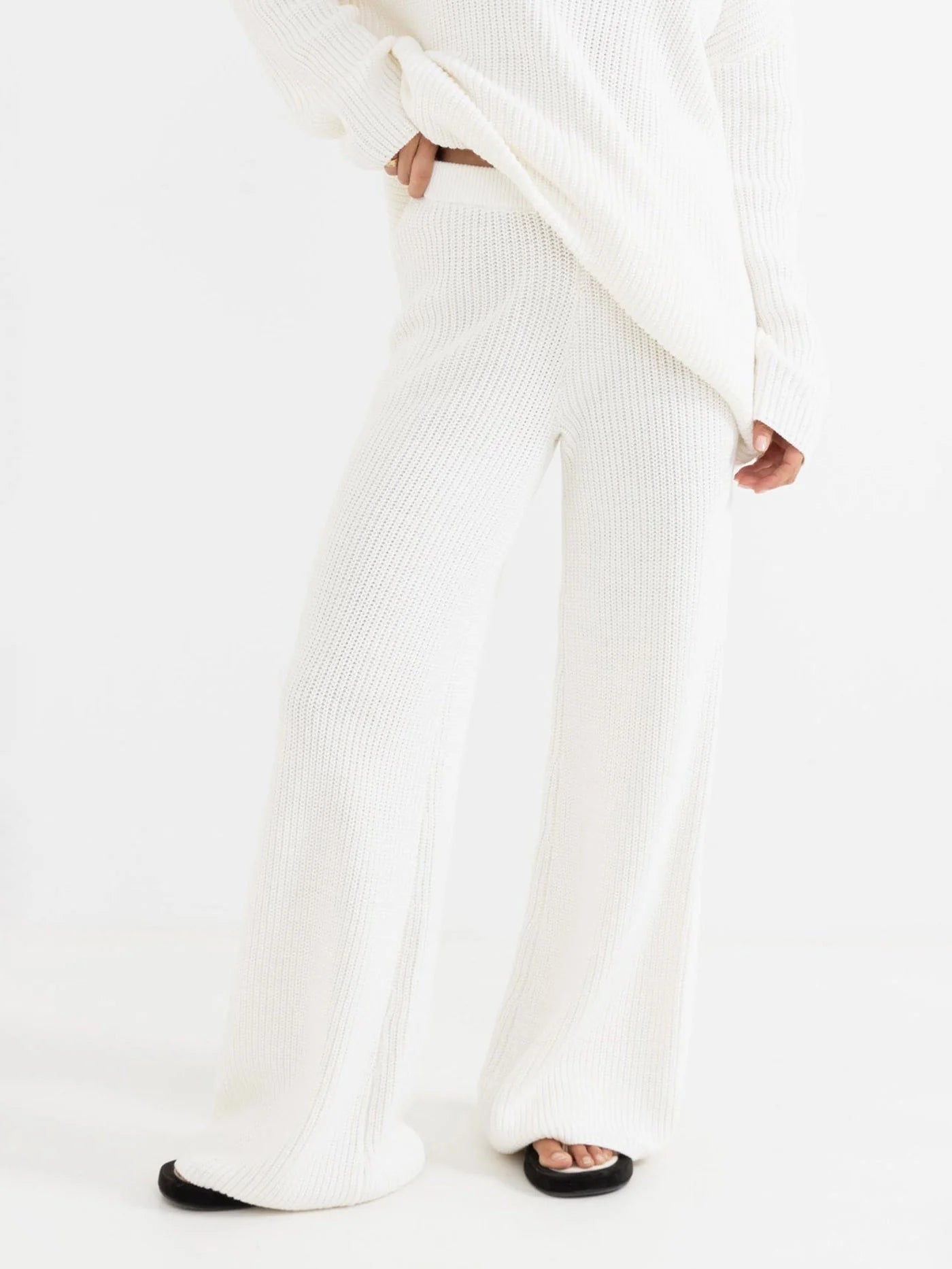 Rhythm W Essential Knit Pant WHITE