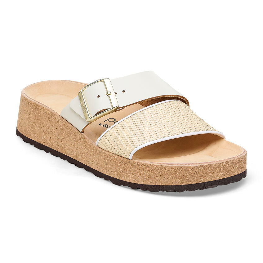 Birkenstock W Papillio Almina French Piping NATURAL /  WHITE