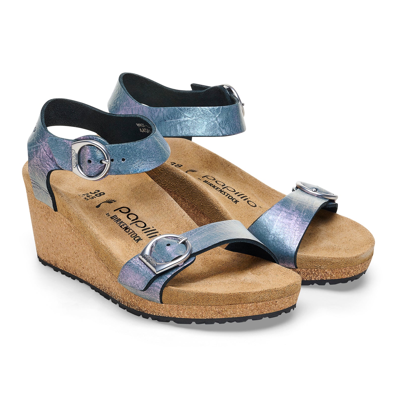 Birkenstock W Papillio Soley Ring Buckle METALLIC BLACK-NARROW