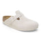 Birkenstock W Boston SFB Suede ANTIQUE WHITE - NARROW
