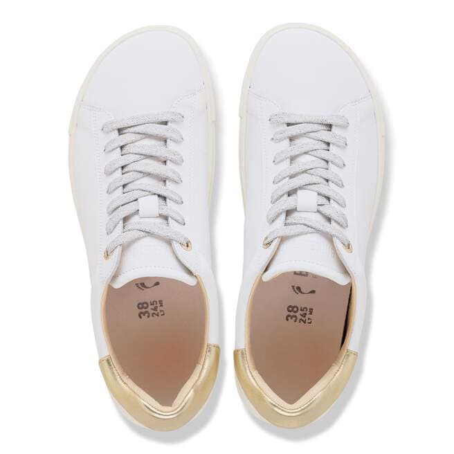 Birkenstock W Bend Low Leather WHITE/METALLIC GOLD