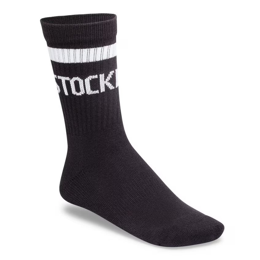 Birkenstock Striped Crew Socks BLACK / WHITE