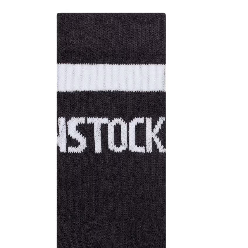 Birkenstock Striped Crew Socks BLACK / WHITE