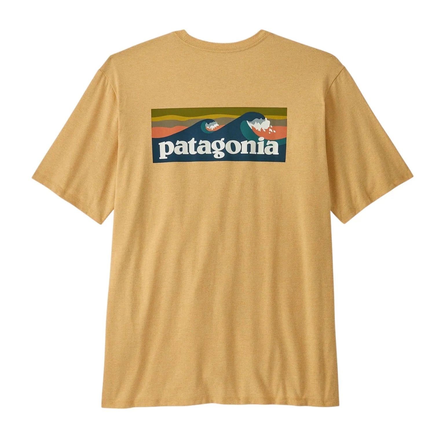 Patagonia M SS Boardshort Logo Tee BEESWAX TAN