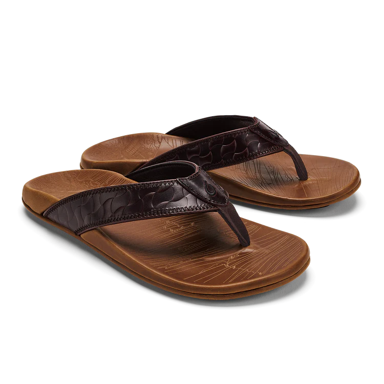 Olukai M Hikianalia DARK JAVA  / TAN