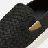 Olukai M Lae' Ahi LAUHALA Woven Leather BLACK / BLACK
