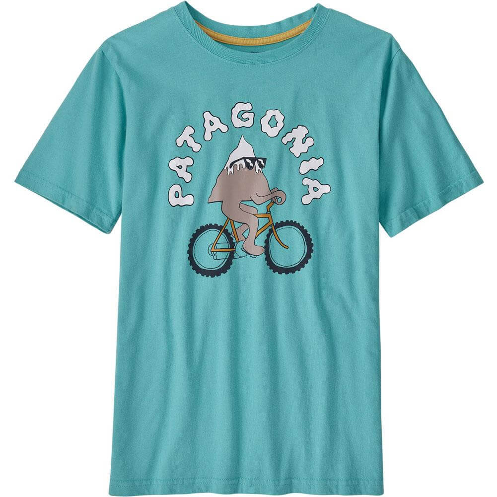 Patagonia Kids Regenerative Organic Tee SUMMIT CYCLER IGGY BLUE