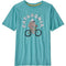 Patagonia Kids Regenerative Organic Tee SUMMIT CYCLER IGGY BLUE