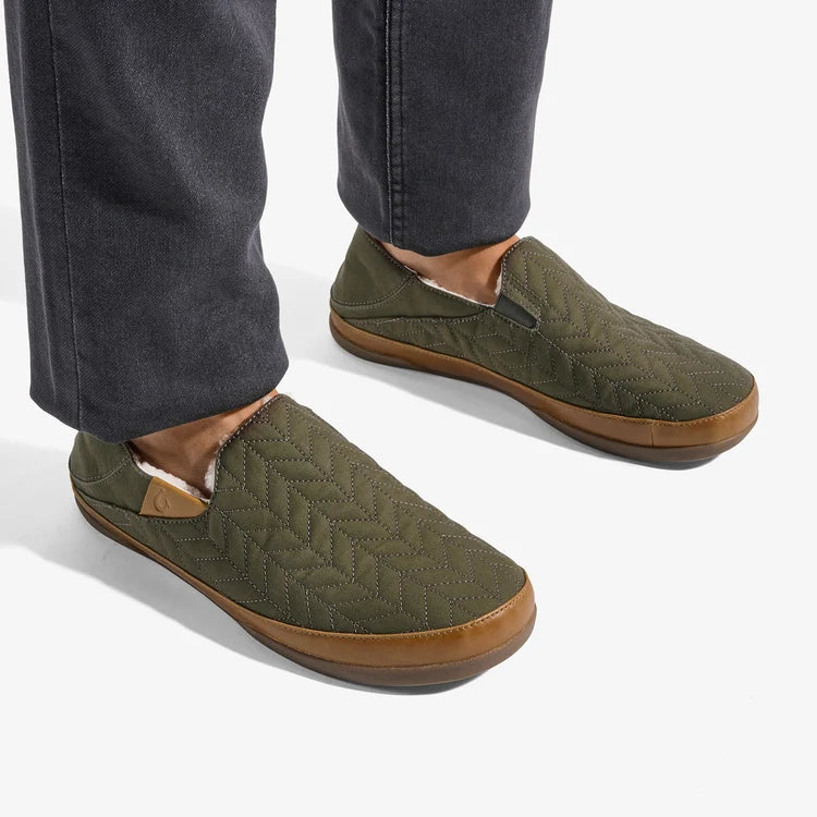 Olukai M Hanohano Waxed Canvas Slipper HUSK / HUSK
