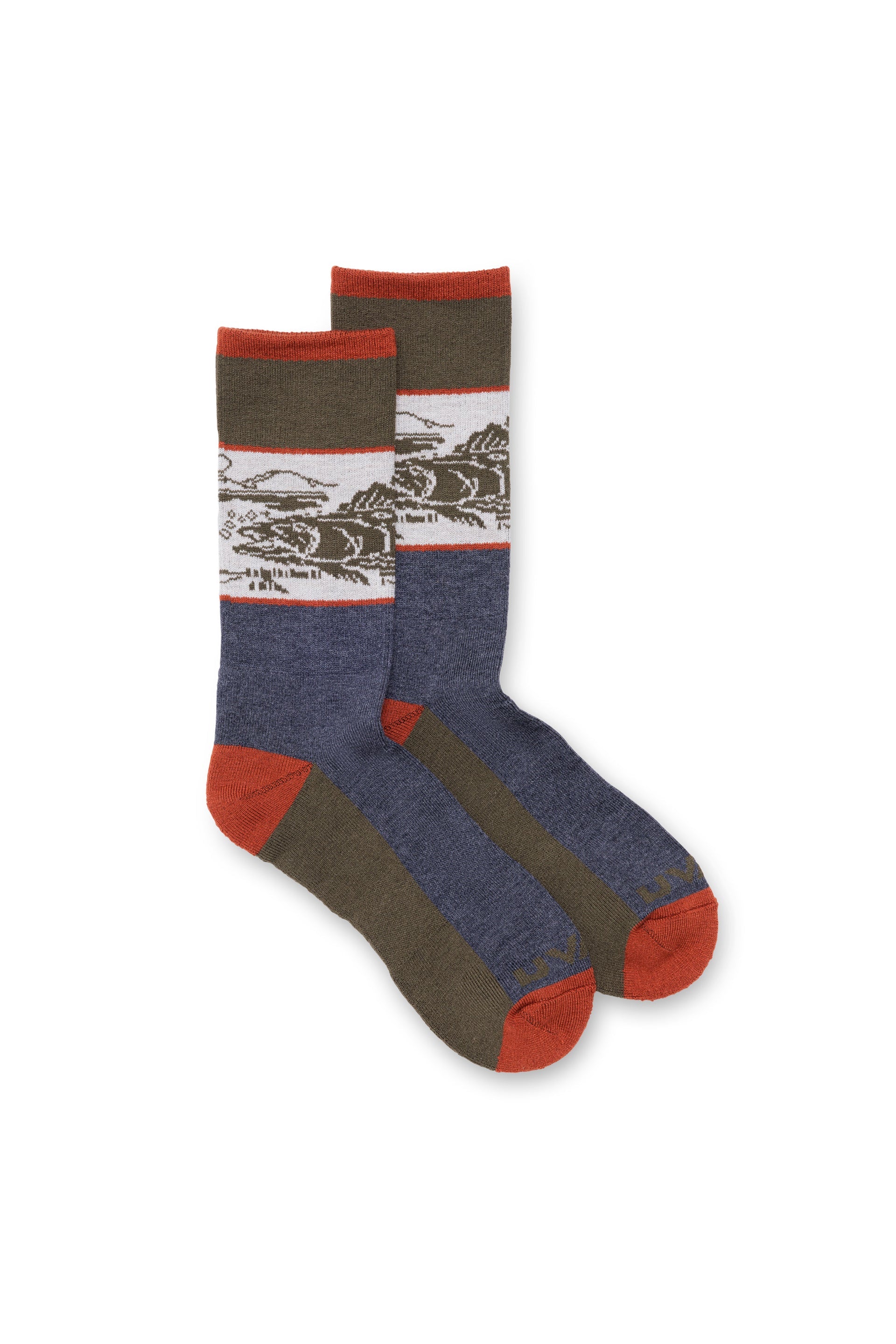 KAVU Moonwalk Socks TROUT LAKE