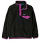 Patagonia Kids LW Synch Snap-T Pullover BLACK/AMARANTH PINK