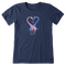 Life is Good W SS Crusher Giraffe Heart Tee DARKEST BLUE
