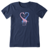 Life is Good W SS Crusher Giraffe Heart Tee DARKEST BLUE