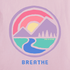 Life is good W Simply True Hoodie Sunset Breathe SEASHELL PINK