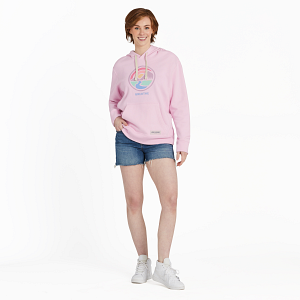 Life is good W Simply True Hoodie Sunset Breathe SEASHELL PINK