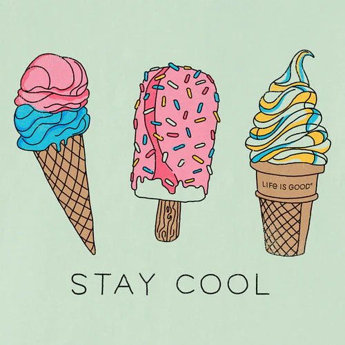 Life is Good Kids SS Crusher Ice Cream & Popsicles SAGE GREEN