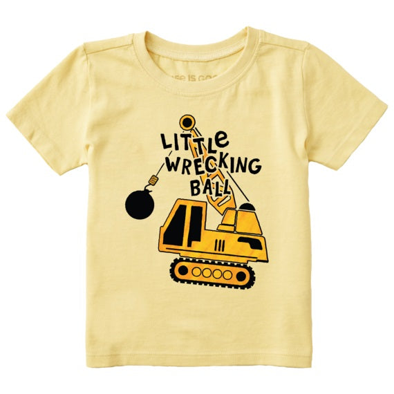 Life is Good Toddler SS Crusher Little Wrecking Ball Tee SAND YELLOW