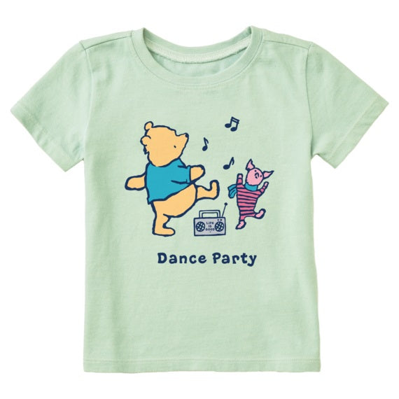 Life is Good Toddler SS Crusher Winnie & Piglet Dance Party Tee SAGE