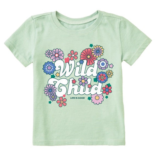 Life is Good Toddler SS Crusher Hippy Wild Child Tee SAGE GREEN