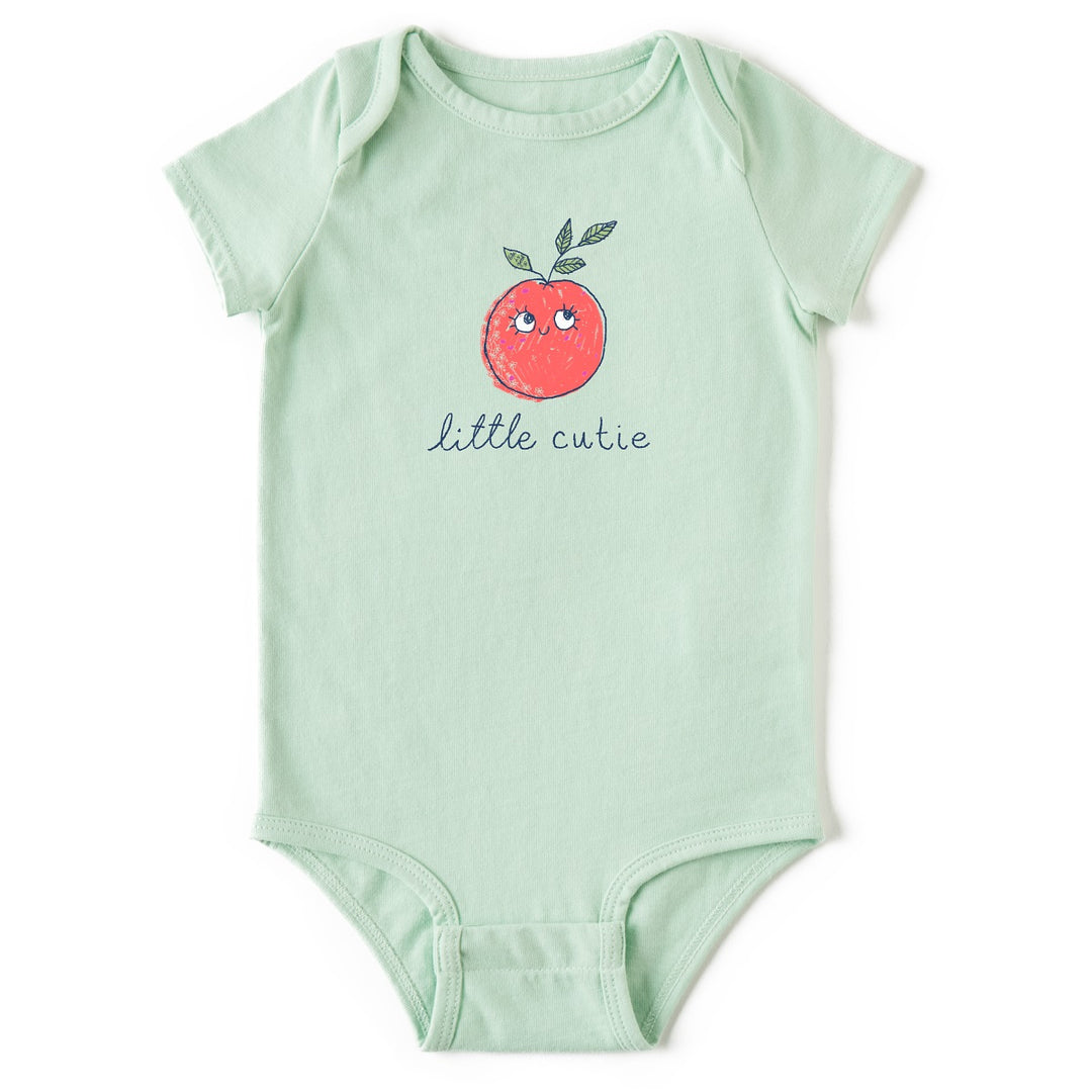 Life is Good Baby Crusher Bodysuit Little Cutie SAGE GREEN