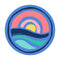Life Is Good Sunrise Circle Magnet CORNFLOWER BLUE