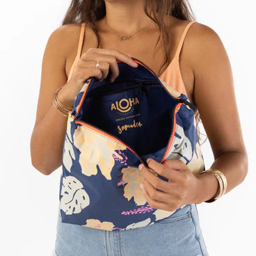 ALOHA Collection Pape'ete Max Pouch NEON MOON / NAVY
