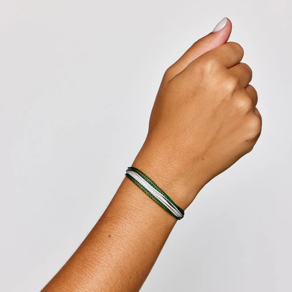 Pura Vida Original Bracelet GREEN/WHITE