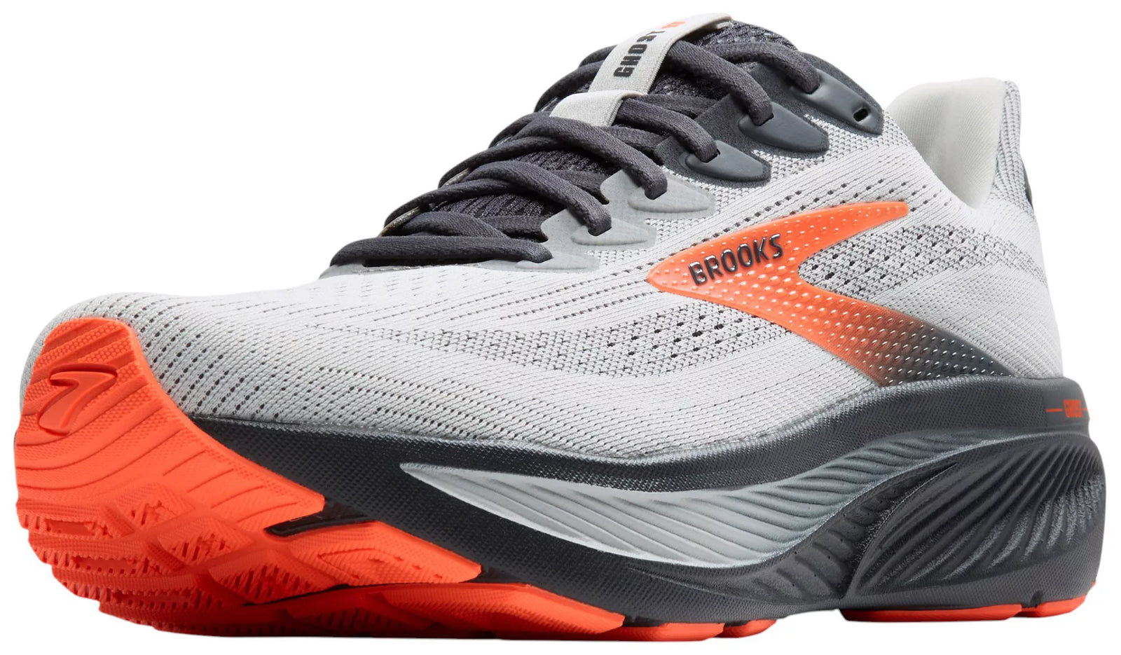 Brooks M Ghost 17 OYSTER MUSHROOM/ORANGE/EBONY