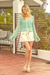 Mystree W Crochet Cardigan SEAFOAM
