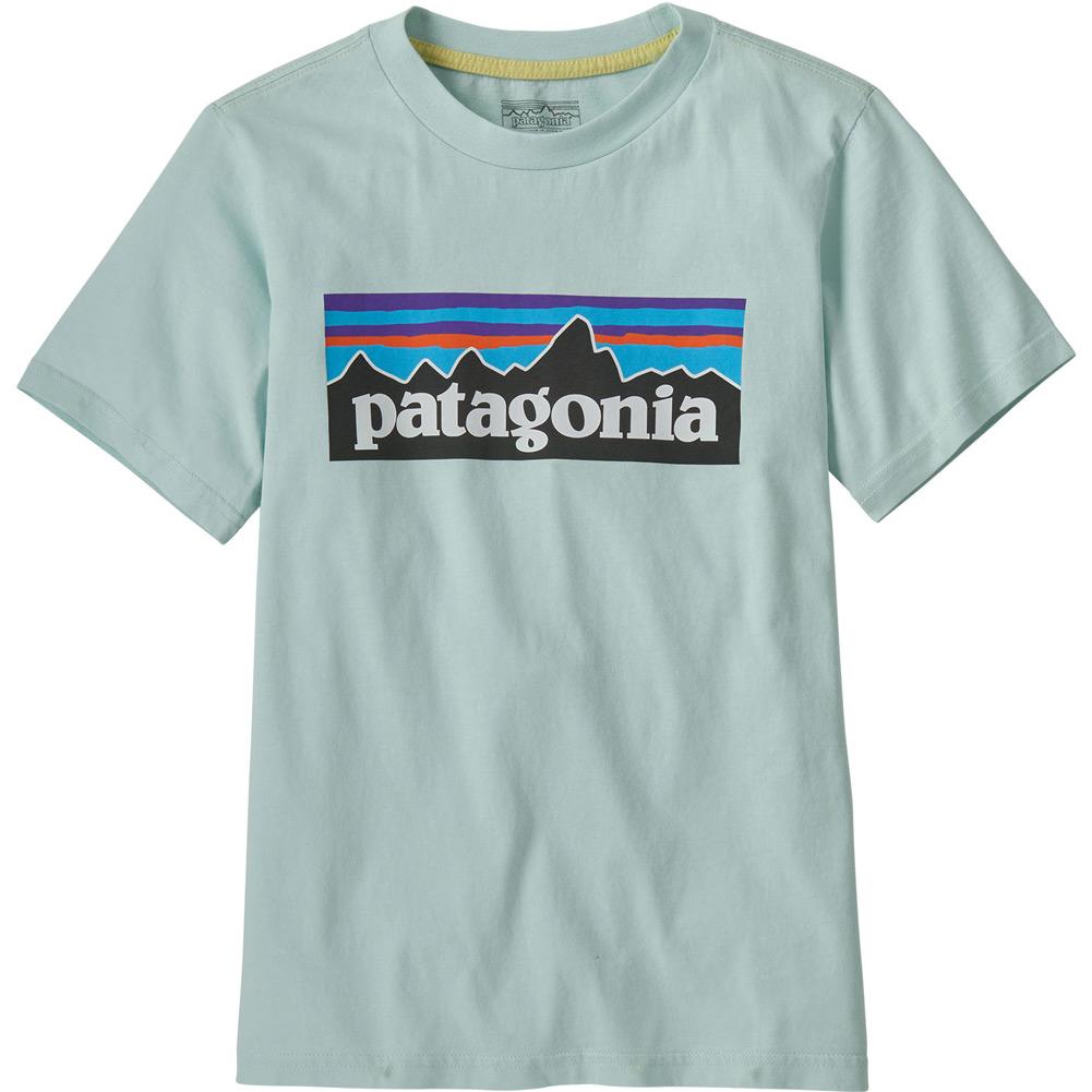 Patagonia Kid's SS P-6 Logo Tee WISPY GREEN