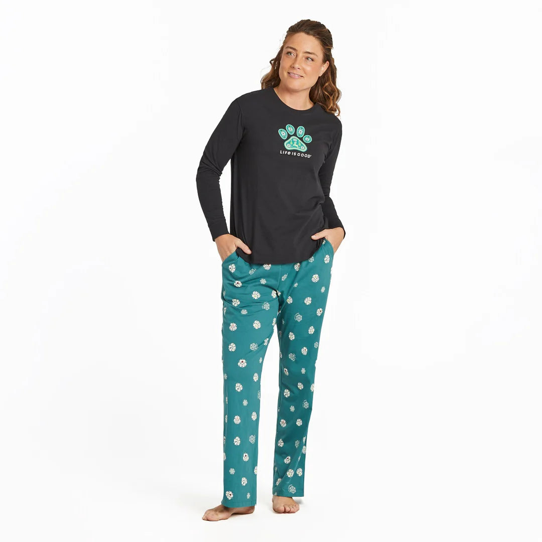 Life is Good W Snuggle Up Sleep Pant Nordic Holiday SPRUCE