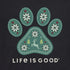 Life Is Good W LS Holiday Nordic Paw Tee JET BLACK