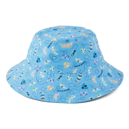 Life is Good Baby Made in the Shade Hat Flying Bugs COOL BLUE