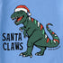 Life is Good Kid's LS Crusher Santa Claws Dino Tee CORNFLOWER BLUE