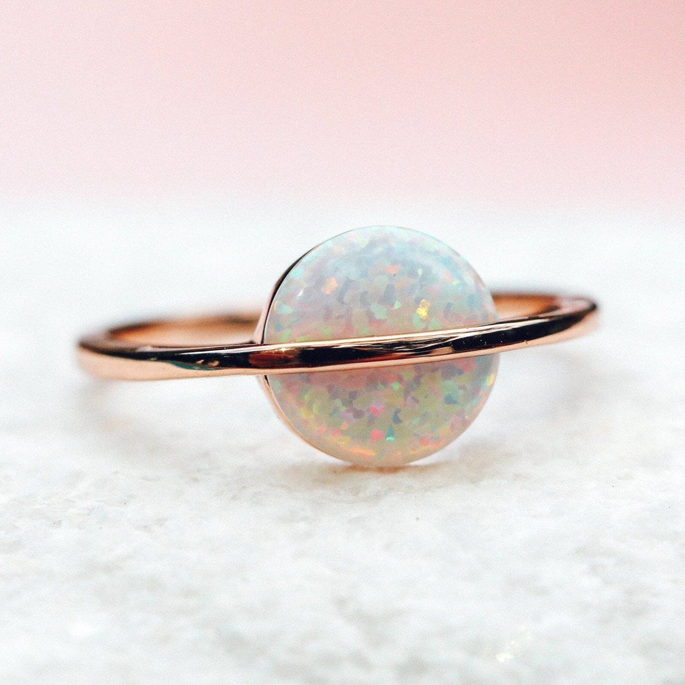 Pura Vida Opal Saturn Ring ROSE GOLD