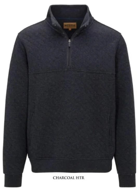 North River M Quilted 1/4 Zip CHARCOAL HEATHER