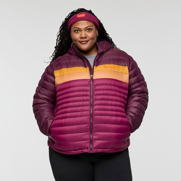 Cotopaxi W Fuego Down Hooded Jacket BLACKBERRY/JAM