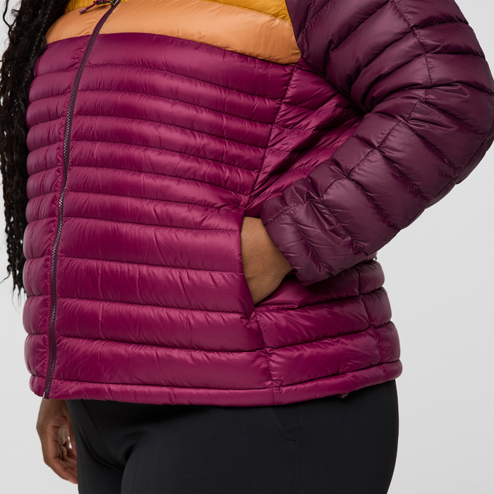 Cotopaxi W Fuego Down Hooded Jacket BLACKBERRY/JAM