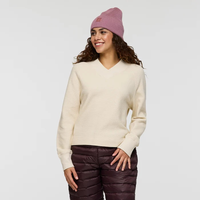 Cotopaxi W LS Atajo Waffle V-Neck CREAM