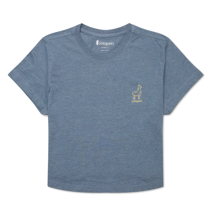 Cotopaxi W SS Tiny Llama Crop Tee TEMPEST