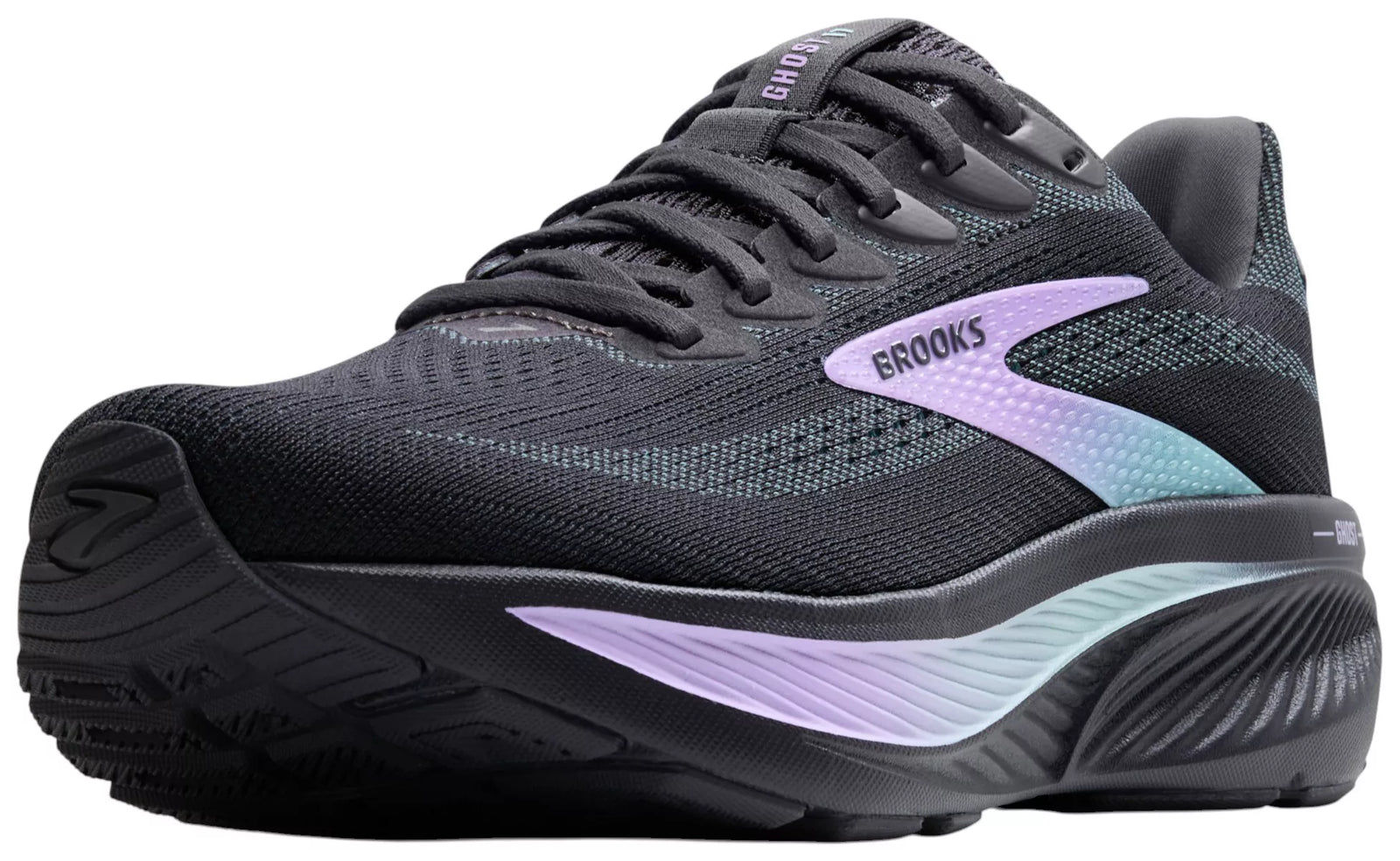 Brooks W Ghost 17 GREY/CLEARWATER/PURPLE