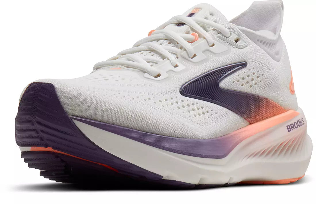 Brooks W Glycerin 23 WHITE/MULLED GRAPE/CLEAR