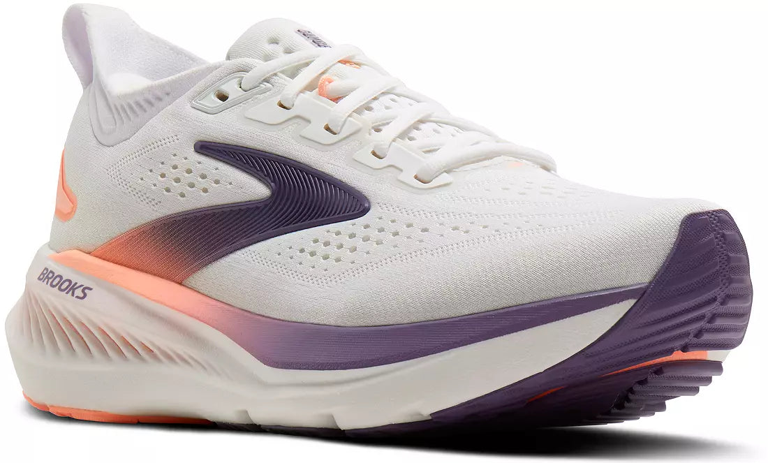 Brooks W Glycerin 23 WHITE/MULLED GRAPE/CLEAR