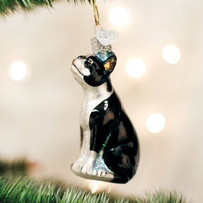 Old World Christmas Ornament BOSTON TERRIER