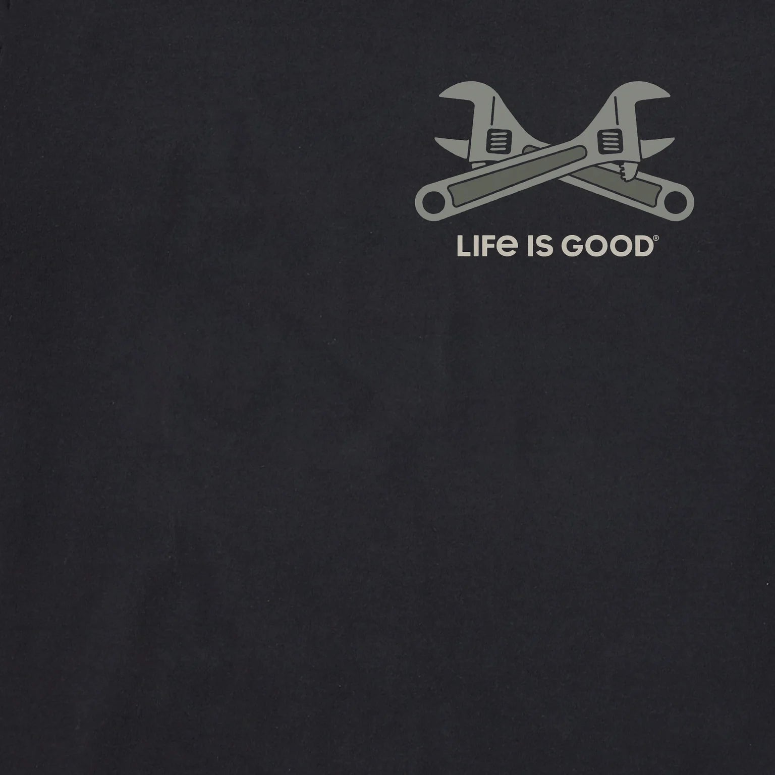 Life is Good M SS Crusher I Am The Warranty Tee FADED BLACK