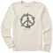 Life is Good W LS Crusher Winter Pines Peace on Earth PUTTY WHITE